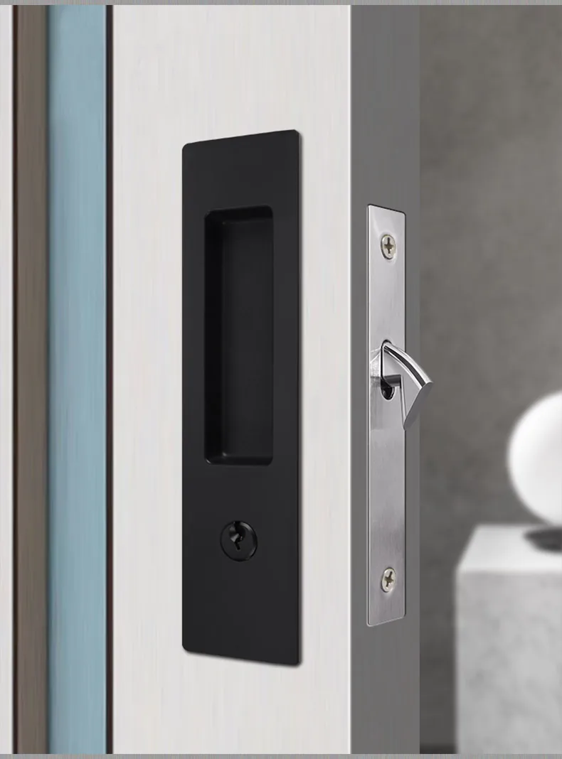 BEJIALE-Fechadura da porta deslizante com chave móvel,