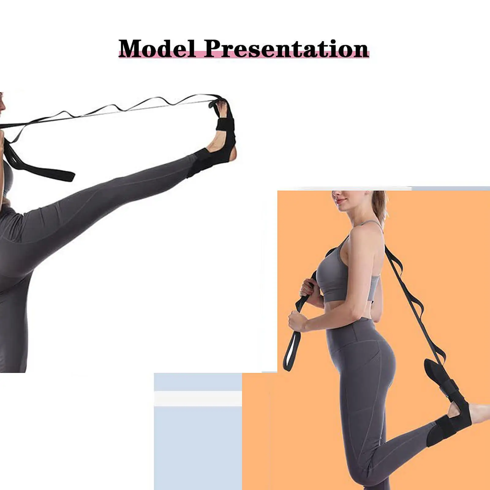 Stretching Strap with Loops Adjustable Leg Stretcher Strap for Gymnastics Physical Therapy Flexibility Training Yoga Pilates Stretching Strap with Loops Adjustable Leg Stretcher Strap for Gymnastics Physical Therapy Flexibility Training Yoga Pilates