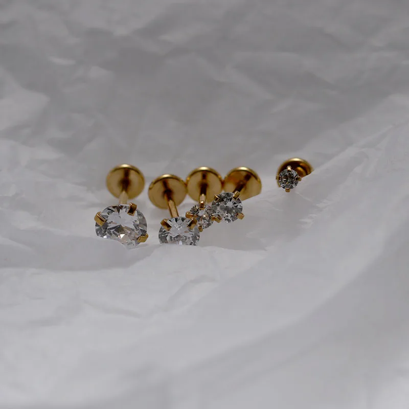 20G Push-in Labret Ear Tragus Ear Studs Nose Rings Lip Piercing Jewelry Zircon Titanium Steel 6MM 8MM 10MM Anti-allergic Women nose rings,piercing jewelry,nose studs,body piercing earrings,ear piercing jewelry,ear studs,metal jewelry,body piercing jewelry,body jewelry