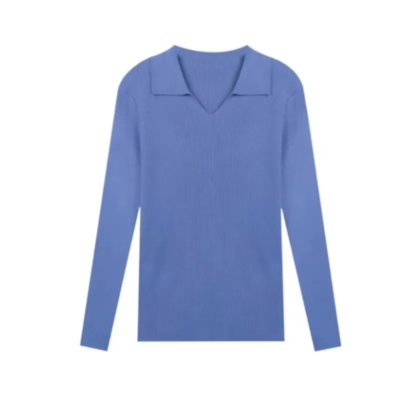 Autumn Maternity Sweater Solid Color Long Sleeve Turn-down Collar Pregnancy Knitted Shirts Pregnant Woman Knit Pullovers