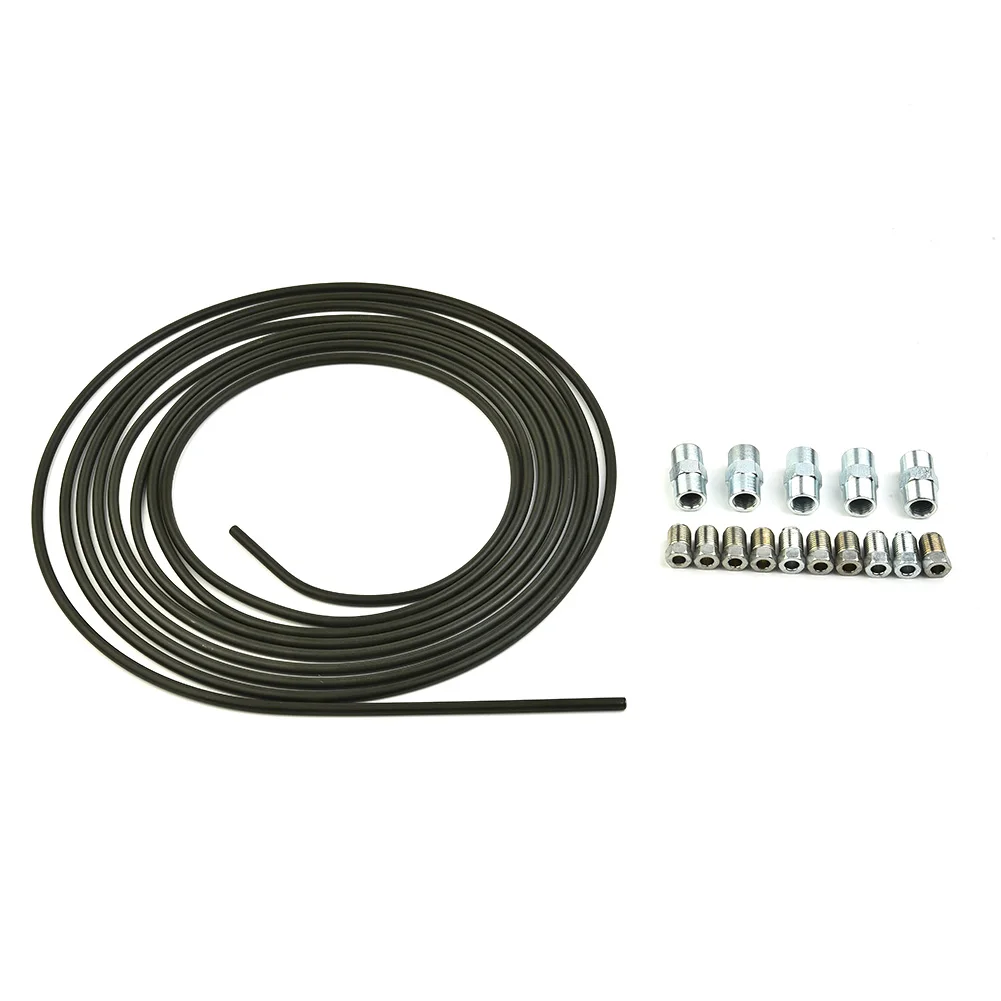 

5m Copper-plated Brake Line Brake Pipe Steel 4.75 Mm &10 Screw Connections & 5 Connectors Car Accessories