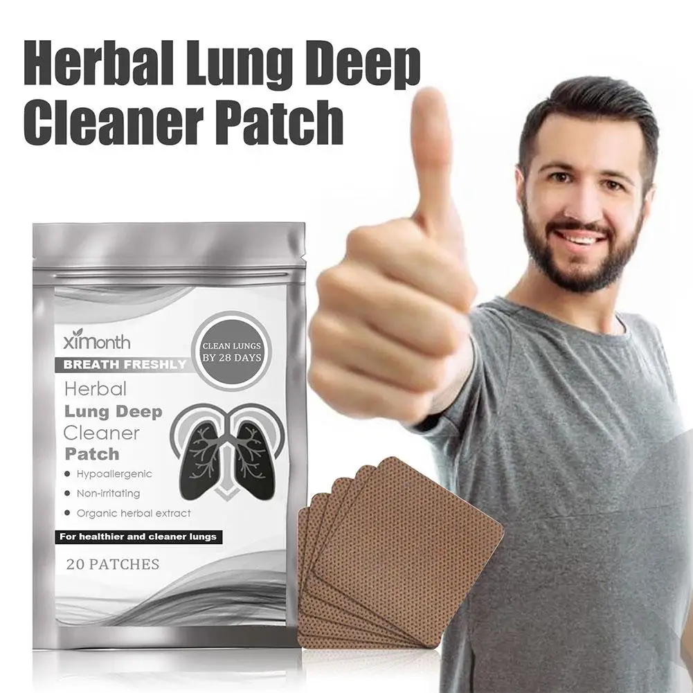 Repair Patches Cough Patches 4 Weeks Powerful Lung Support Relief Body Discomfort Fatigue Herbal Lung Cleanse 20PCs