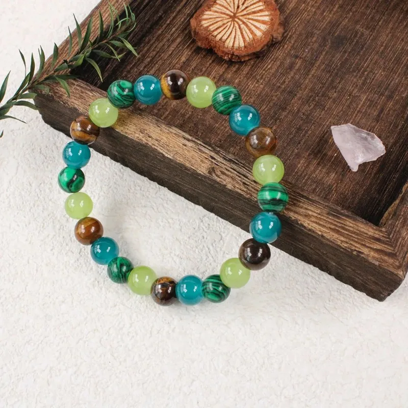 Womens Bohemian Tiki Bracelet with Tiger Eye Stone for Teachers Day
