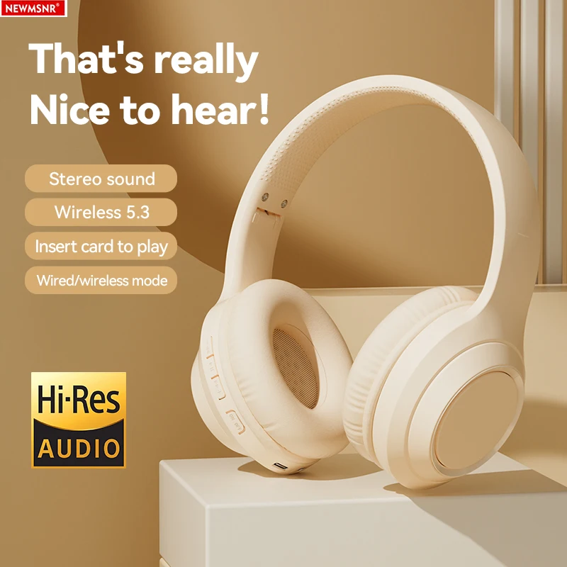 Stereo Surround Sound Wireless Bluetooth Over Ear Noise Reduction Sports Gamer Headphones with HD Mic Handfree