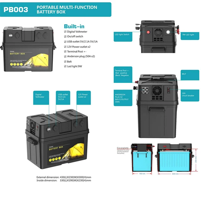 Buy Wholesale China Waterproof Lithium Plastic Battery Box Inverter Power  Storage Battery System High Capacity 12volt Lifepo4 For Box Car Boat Yacht  & Battery Box at USD 22