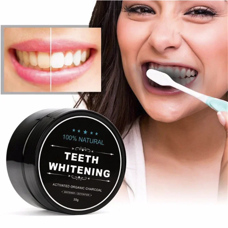 Teeth whitening oral care charcoal powder 30g natural activated charcoal teeth whitener powder oral hygiene dental tooth care-teeth whitening powder