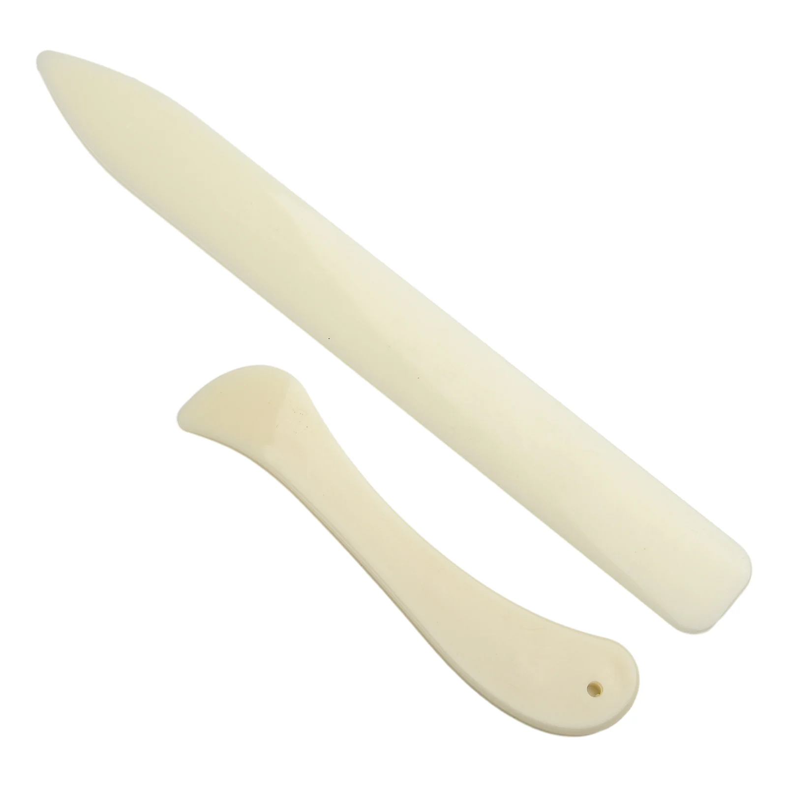 Leather craft tool 2PCS Leather Working Tool Bone shaped Folder Leather Craft Scoring Folding Creasing Edges Paper Plastic Handmade Sewing Tool
