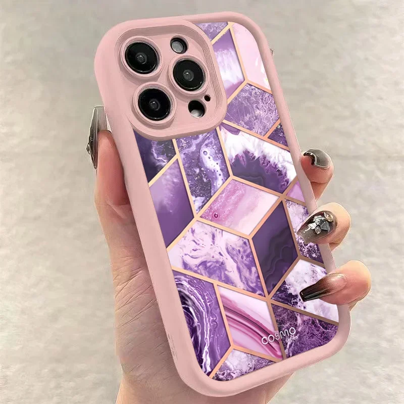 Elegant Marble Pattern Soft Silicone Shockproof Phone Case