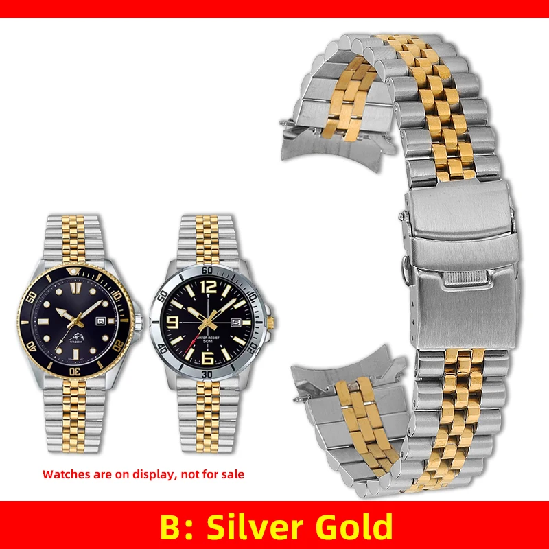 Stainless Steel Diving Metal Men's Watchband - Premium Replacement Strap 20mm/22mm
