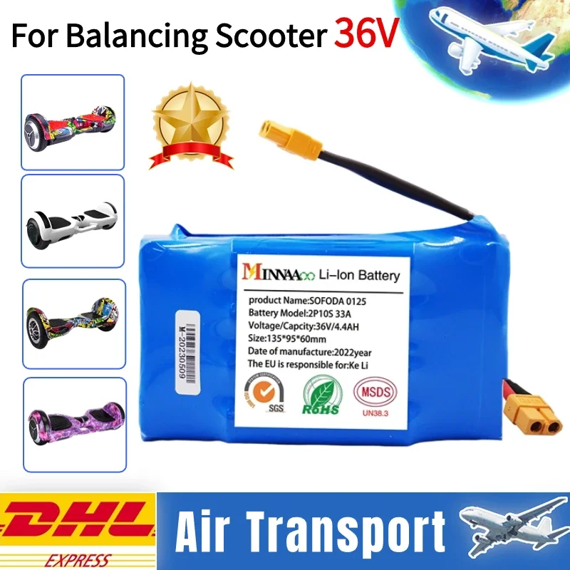 

Сменный литий-ионный аккумулятор для электрического самобалансирующегося скутера, 36 В, 12 Ач