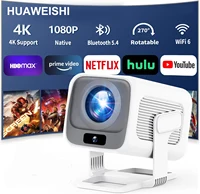 HUAWEISHI 4K Projector Android Native Portable 1080P Auto