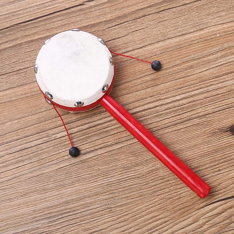 Colorful Chinese Spinning Rattle Drum Toy - Kids Party Favors & Gifts
