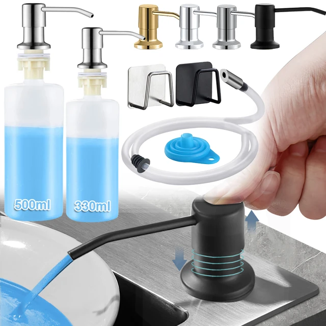 Kitchen Liquid Soap Dispenser Manual Press Kitchen Sink Dish Soap Dispenser  Detergent Container Bathroom Hand Washing Machine - AliExpress