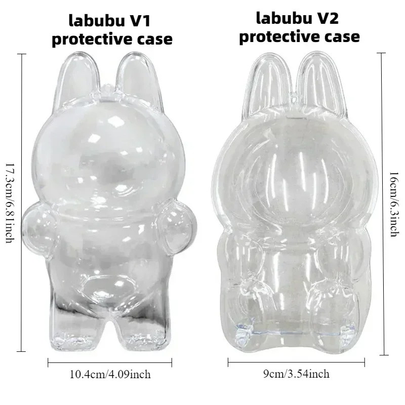 For Labubu V1 V2 Protective Cover Labubu Plush Doll Dust Box Going Out Portable Doll Pendant Pain Bag