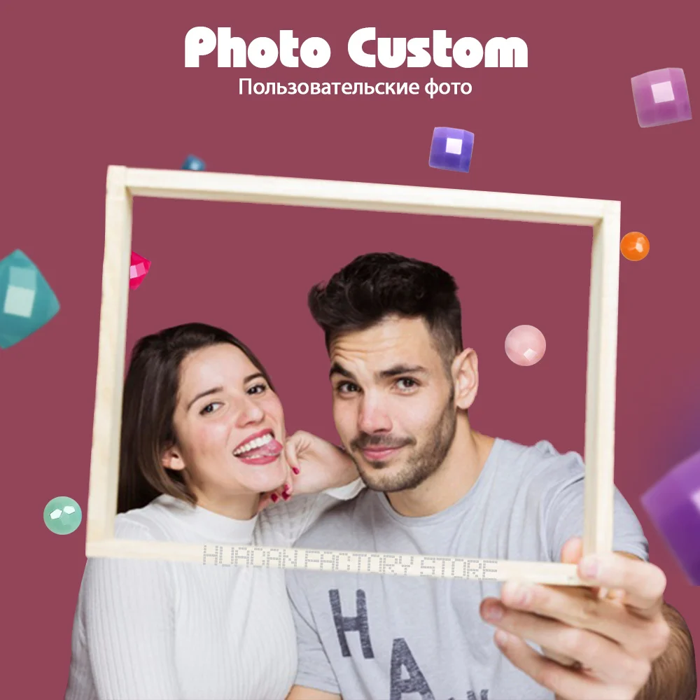 Huacan Photo Custom Diamond Painting Cross Stitch Picture of Rhinestones 5D DIY Diamond Embroidery Home Wedding Decoration