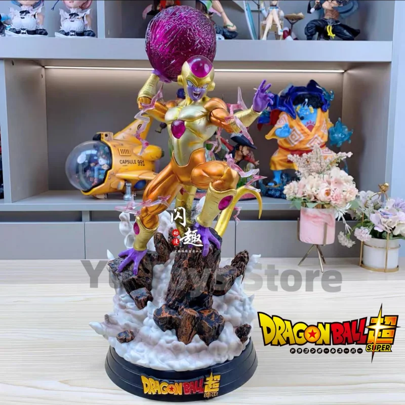 

New 45cm Dragon Ball Z Anime Golden Frieza Final Form Fukkatsu Will Shine Action Figure Toy Dragon Ball Super Figure Model Toys