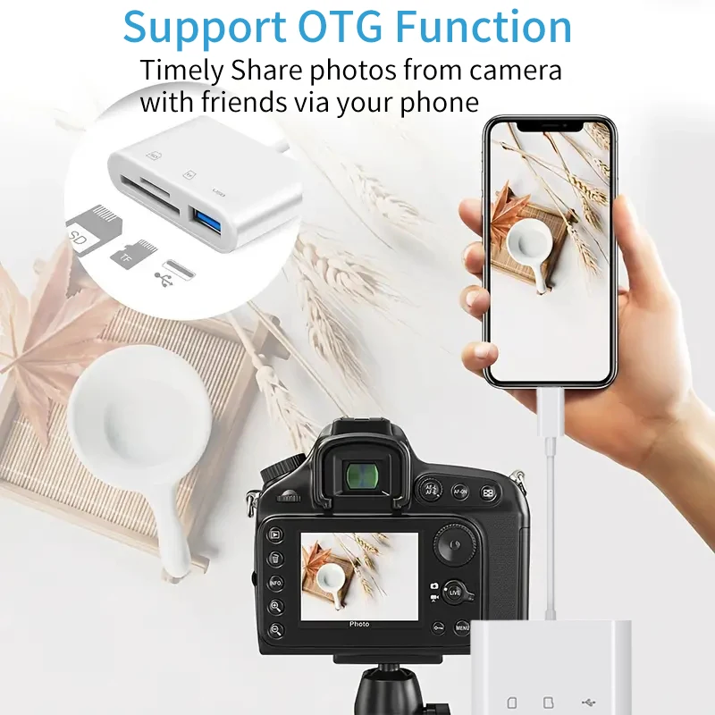 Type C Adapter TF CF SD Memory Card Reader 5