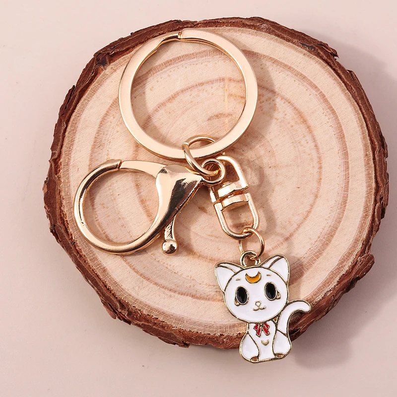 Schöne Emaille Ente Schlüssel bund Ringe für Frauen Männer Handtasche Anhänger Cartoon Tier Schlüssel ringe Auto Schlüssel halter DIY Schmuck Geschenk – Detail 12