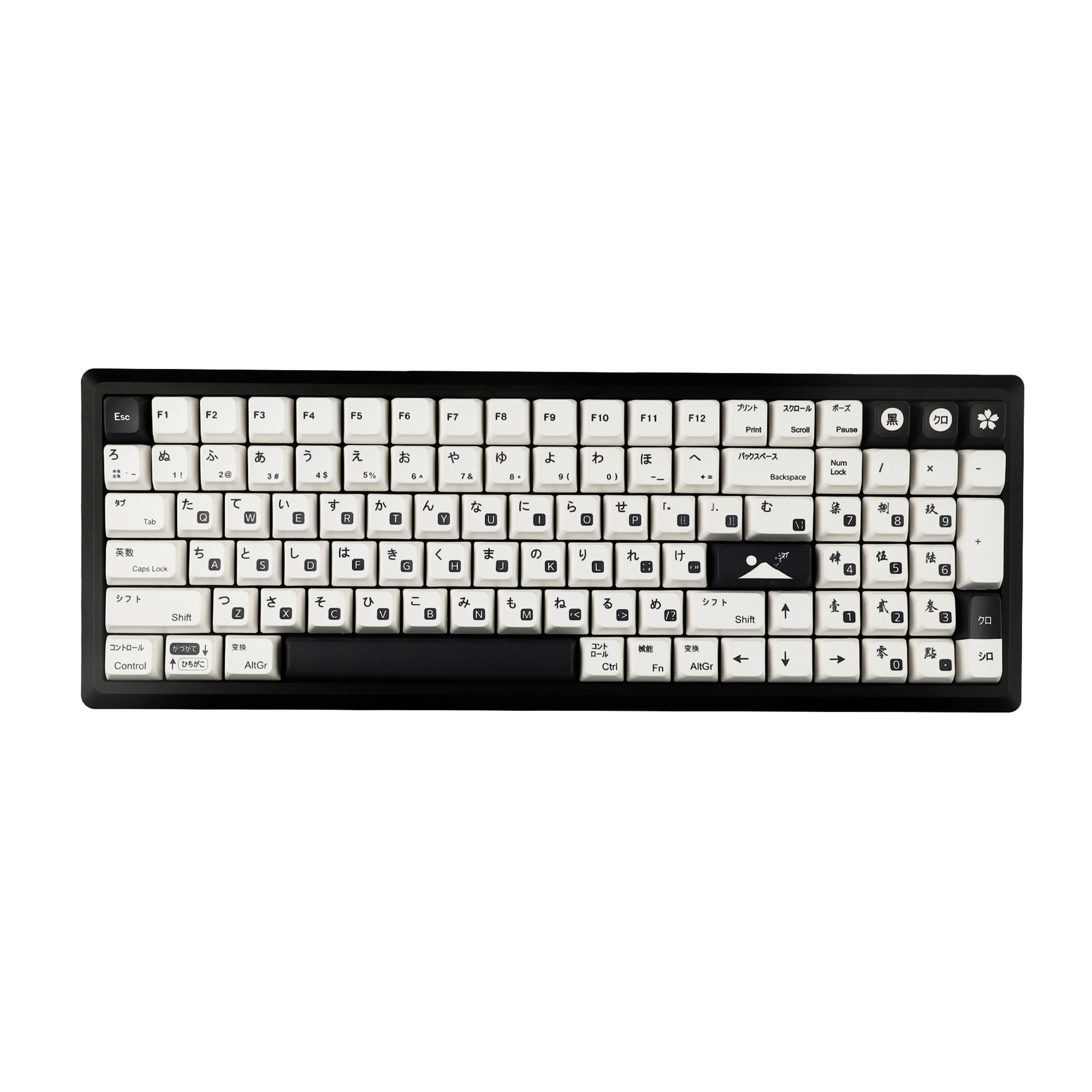 Japonês Keycaps Pbt Keycap 16 Milímetros de Espessura Preto Branco Perfil Mda Dye Sub Tkl 61 64 68 75 87 96 104 Gmmk Teclado mx
