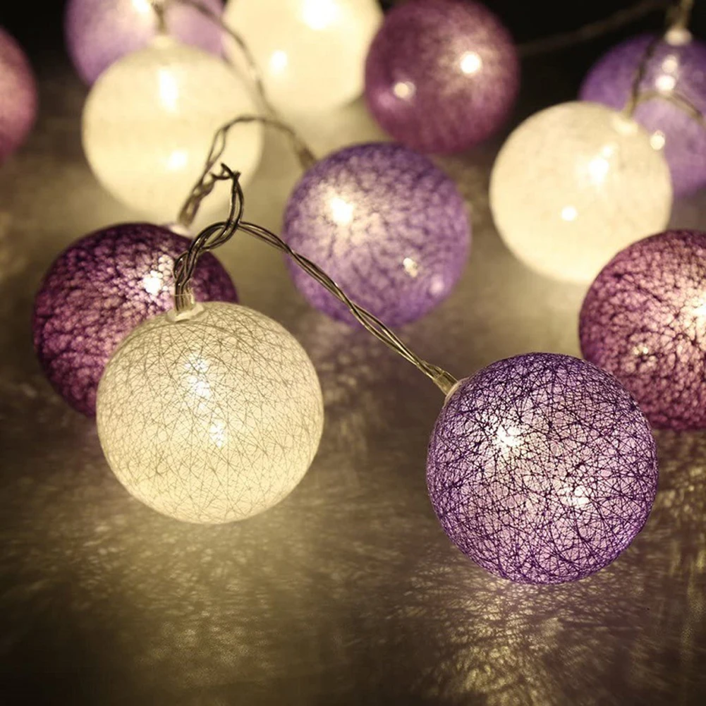 Tanie 20 LED kłębek wełny Garland łańcuchy świetlne wróżka świąteczna oświetlenie sklep