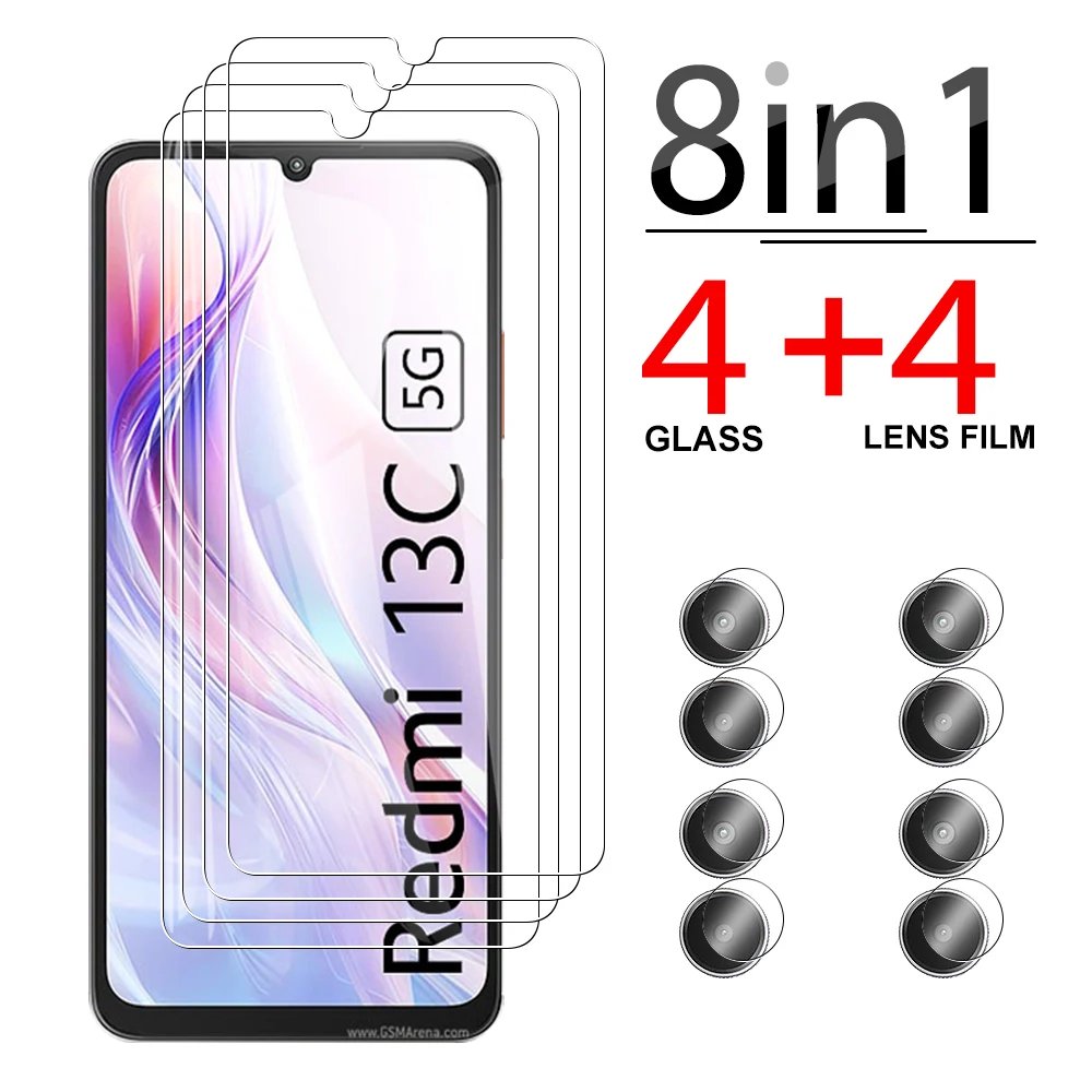 

Защита экрана от царапин 8 в 1 для Xiaomi redmi 13C 5G redmi13c redmy 13c 13 c c13 readmi13c 6,74 дюймовая пленка для объектива камеры