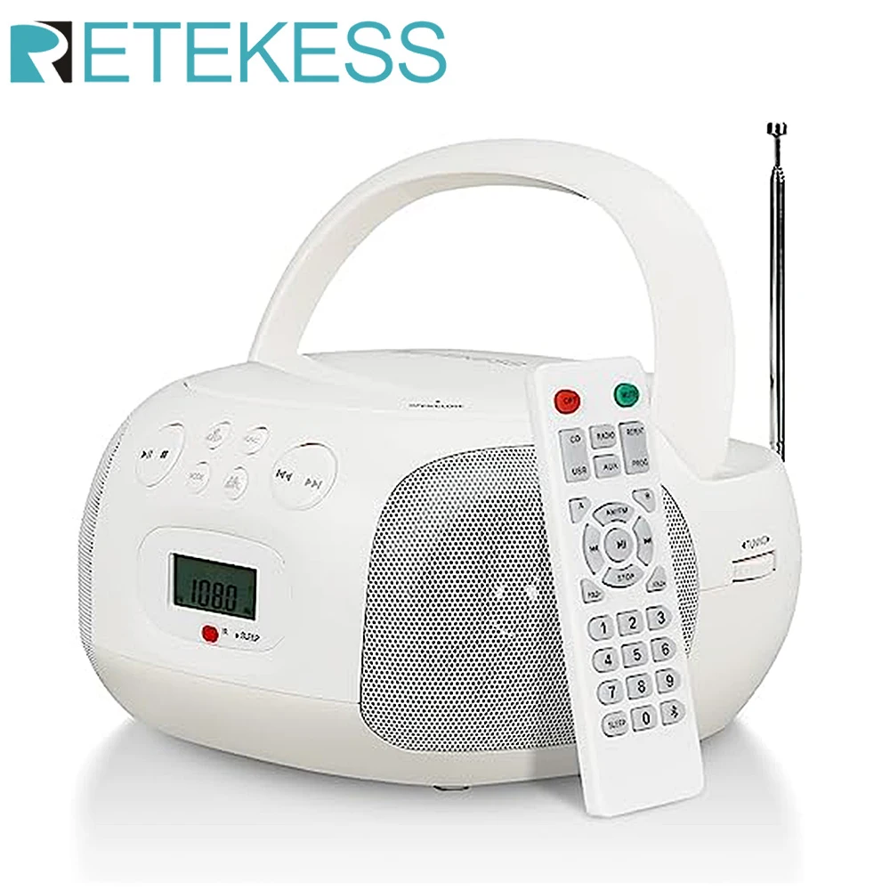 Retekess TR636 CD Player Bluetooth Boombox Portable Radio AM FM Stereo ...
