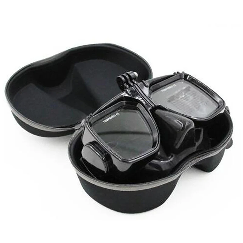 Diving Storage Box Snorkel Set 1PC EVA Multifunction Face Cover Snorkel Zipper Case Diving Glasses Storage Box Scuba Snorkeling Set Underwater Swimming