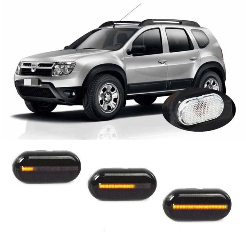 Sequential LED Dynamic Indicator Side Marker Signal Light Lamp For Dacia Duster H79 2010-2015