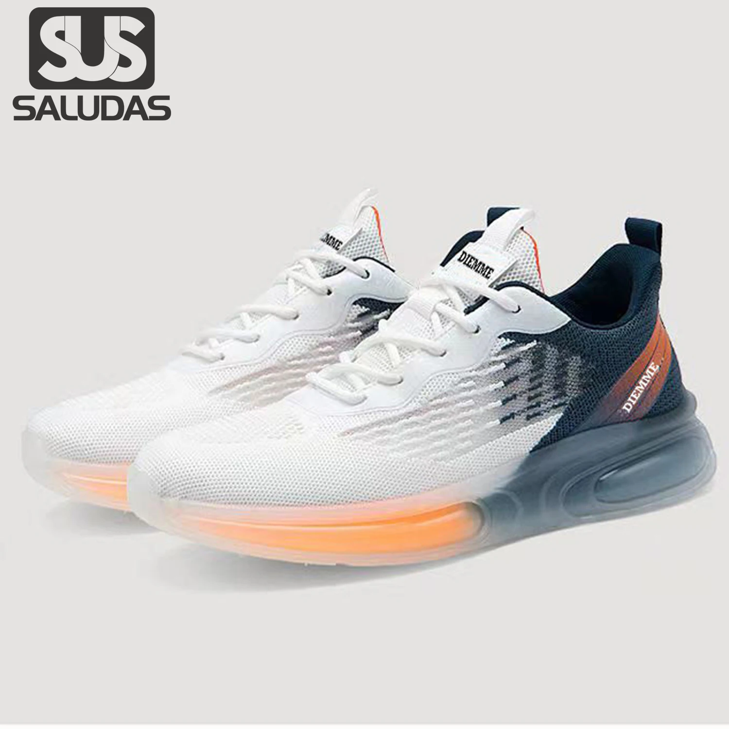 

SALUDAS Sneakers for Men Comfortable Breathable Stretch Running Fashion Fly Weaving Casual Shoes Tennis Man Air Cushion Sneakers