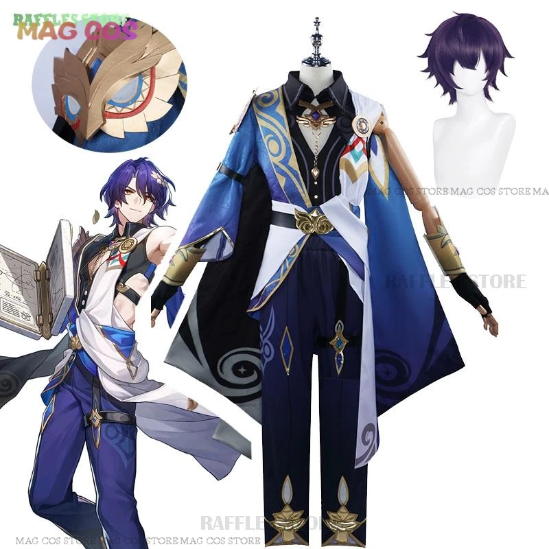 Honkai Star Rail Dr. Ratio Cosplay Costume Parrucca Doctor Veritas Ratio Cosplay Party Outfit Costume Game Gioco Di Ruolo Animazione Prop