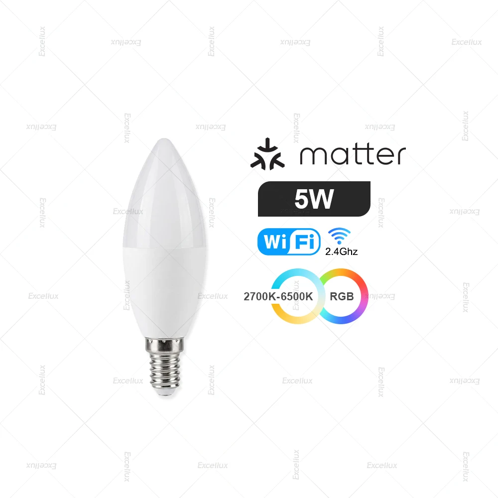 Smart LED Bulb with WiFi Control and RGBCW Dimmable Lighting