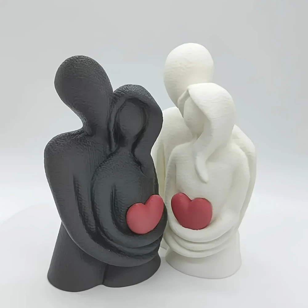3D Printing Embracing Couple Decoration Ornaments, Modern Love Embracing Statues, Modern Love Art Statues, Perfect Gifts