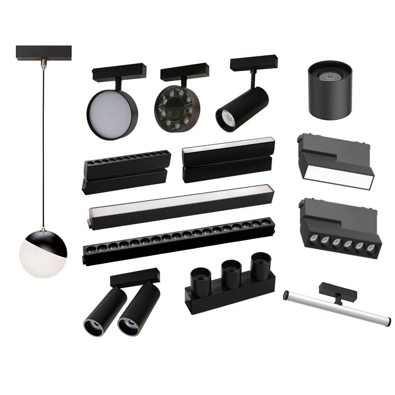Ultra thin Magnetic Track Light 6MM Rail Surface Embedded Plastering Mount Spot LED Smart Tuya Zigbee Black White 1m/2m/2.5m 6