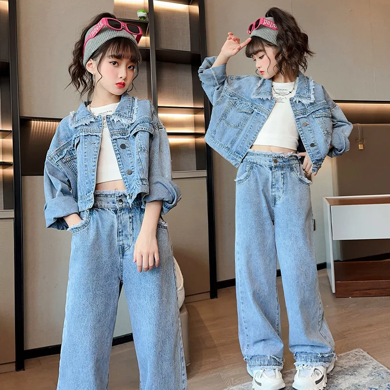Spring Autumn Girls Clothing Set Jacket Pants Outfits for Teen