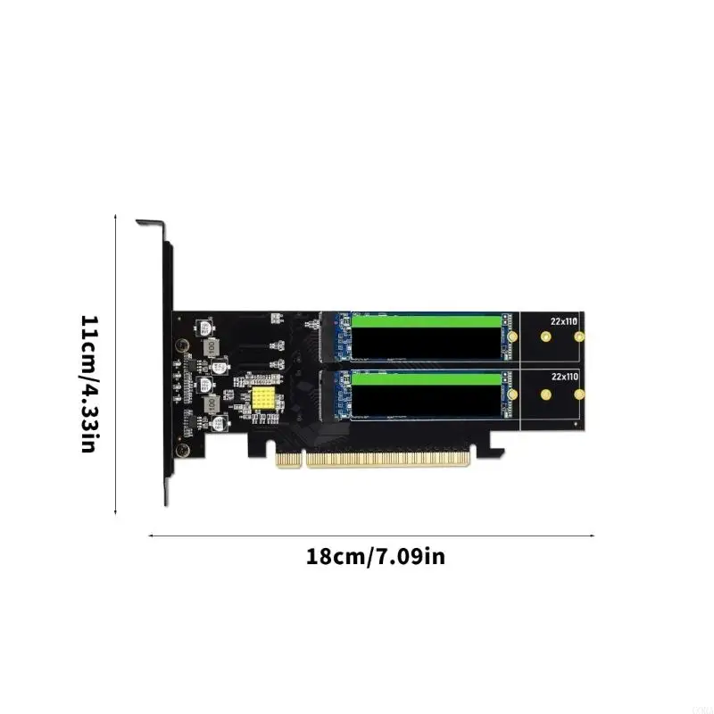 알루미늄 방열판 및 열 패드 냉각 시스템을 갖춘 CORA PCIe4.0 NVMe SSD 확장 카드