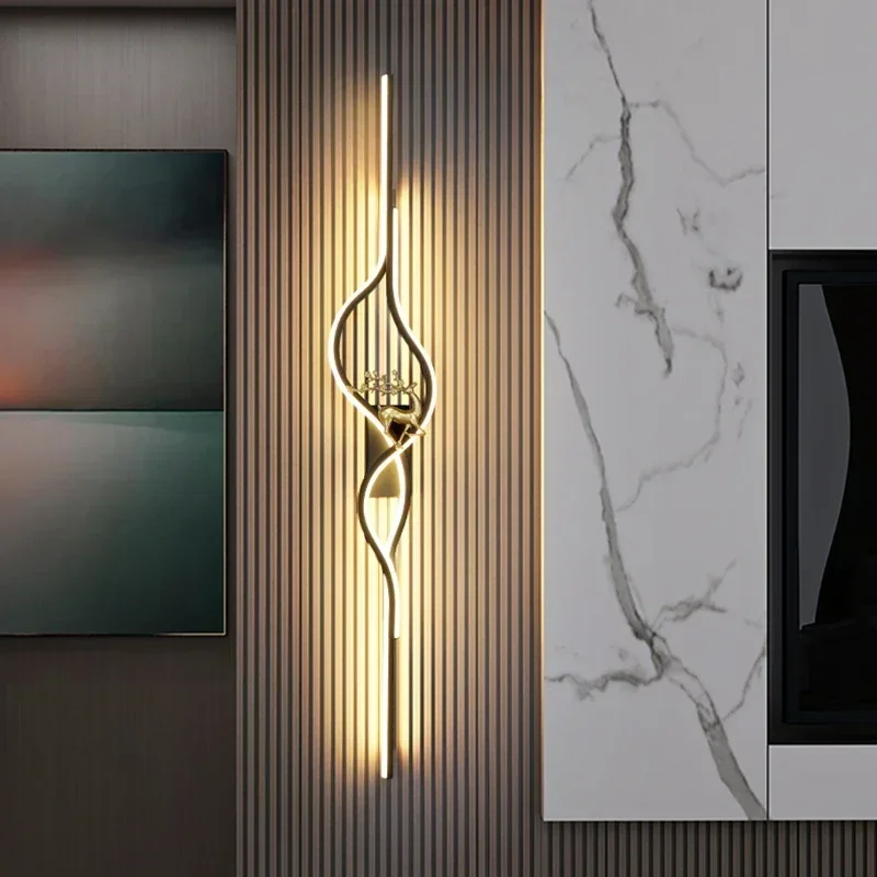 Modern Led Bedside Wall Lights Lamps Living Room Stairs Loft Bedroom Nordic Interior Minimalist Wall Art Light Lamp Decor