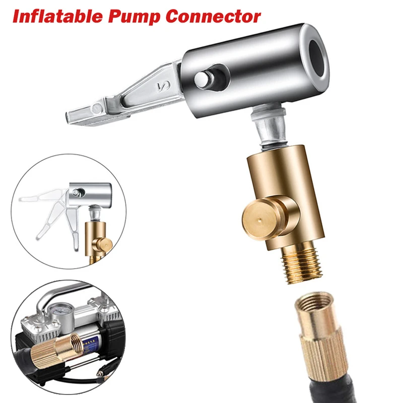 Portable Tire Nozzle Clamp Inflatable Pump Connector Car Tire Air Chuck