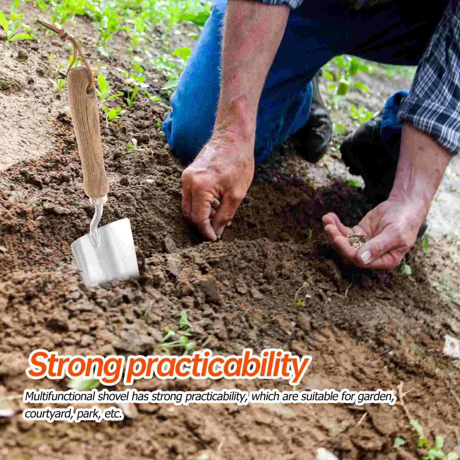 Stainless Steel Gardening Tools Scoop Weeding Trowel Compact Trowels