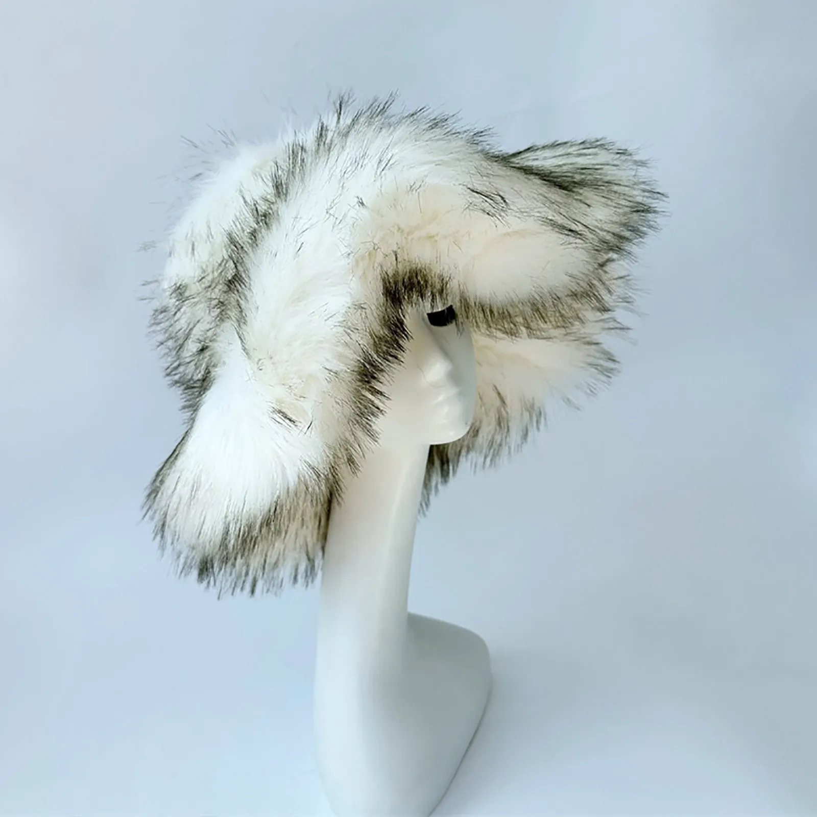 

Oversized Winter Faux Bucket Hat For Women Winter Warm h Fisherman Hat Functional Hat Men's Cap