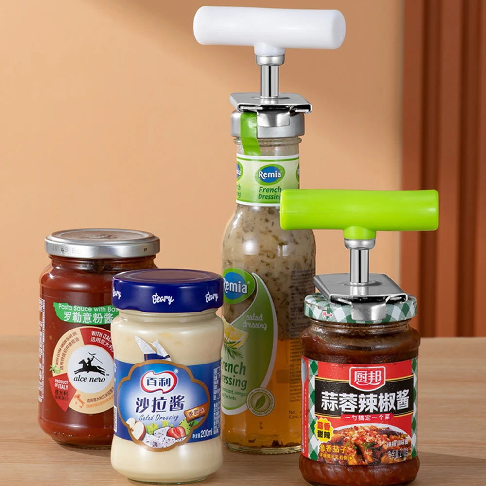 

Multi-function Bottle Cap Opener Stainless Steel Adjustable Lids Off Jar Opener Labor-saving Screw Can Opener for Kitchen Tools