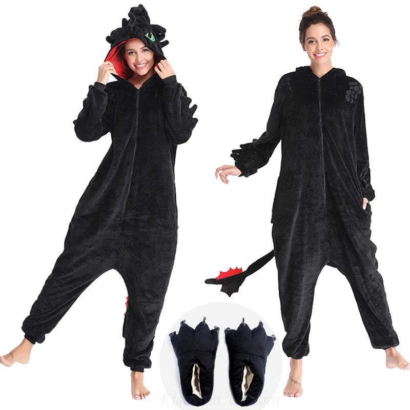 Kigurumi Unicorn Onesie Cartoon Toothless Night Pajamas For Adult Women Men Animal Hooded Homewear Halloween Cosplay Costume Pjs kigurumi pajamas onesies,cosplay pajamas onesies