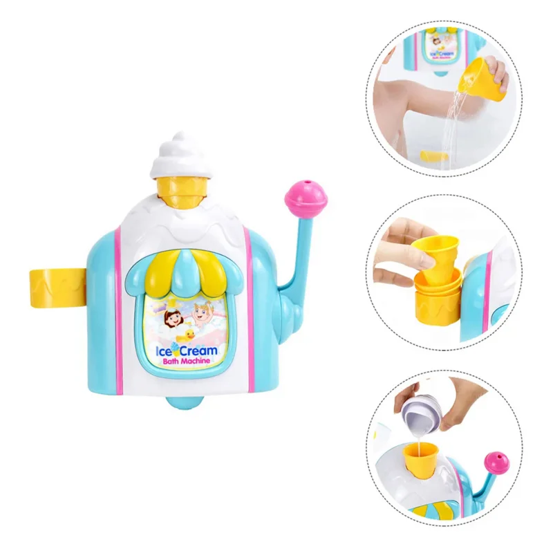 Bubble Ice Cream Hot Selling Children Bathroom Water Playing Toys Fun Press Shower Bubbles Machine Bath Blower toy for kids gift 2