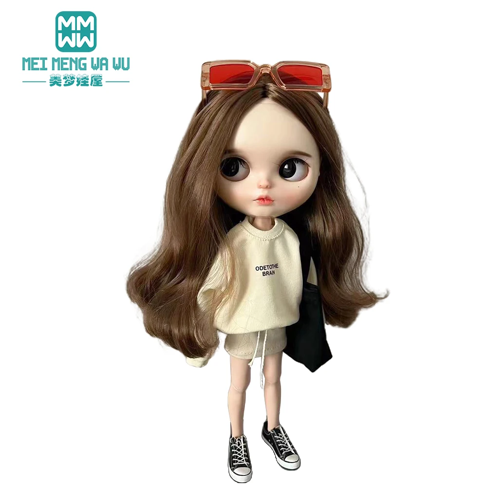 Clothes for doll Fashion Polka dot shirts, sundresses, sweatshirt sets fits Blyth Azone OB22 OB24 doll accessories 4