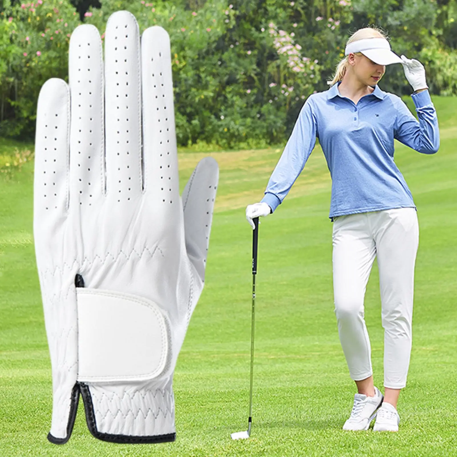 Mens Golf Glove Breathable Golf Glove Men Left Hand Padded Ergonomic Protective Grip For Women Driving Riding Cycling Fishing