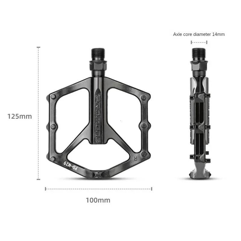 Pedale per bicicletta MTB Cuscinetto DU antiscivolo Pedali ultraleggeri ad alta resistenza Pedali con piattaforma larga Accessori per mountain bike - immagine 2