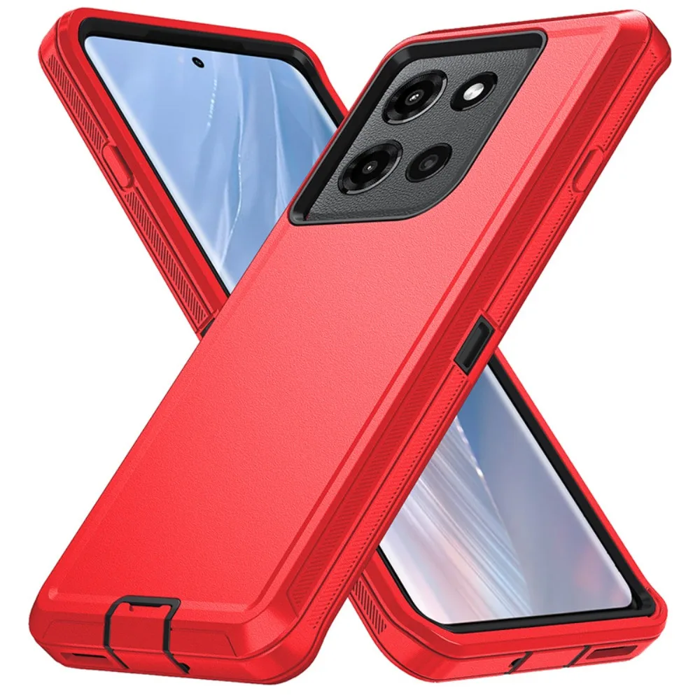 Triple-Layer Armor Hybrid Protective Case with Belt Clip
