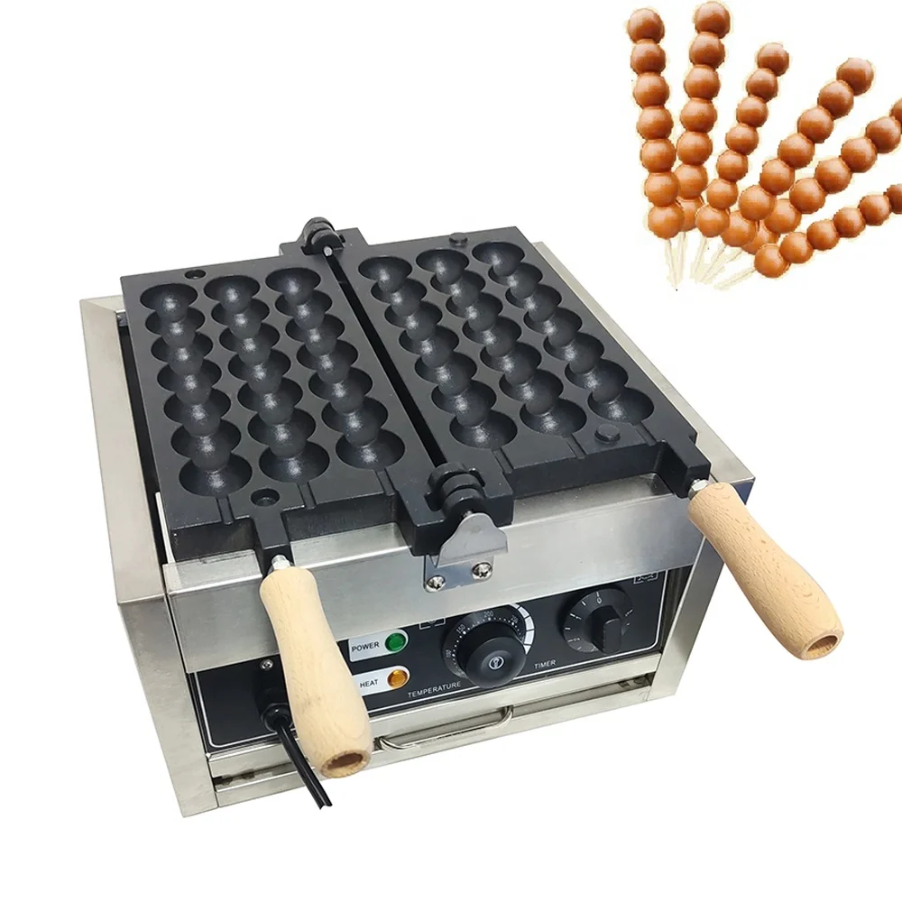 Waffle Stick Maker/ 3 Bead-Shaped Waffles/ Waffles On A Stick Iron 110V/220V