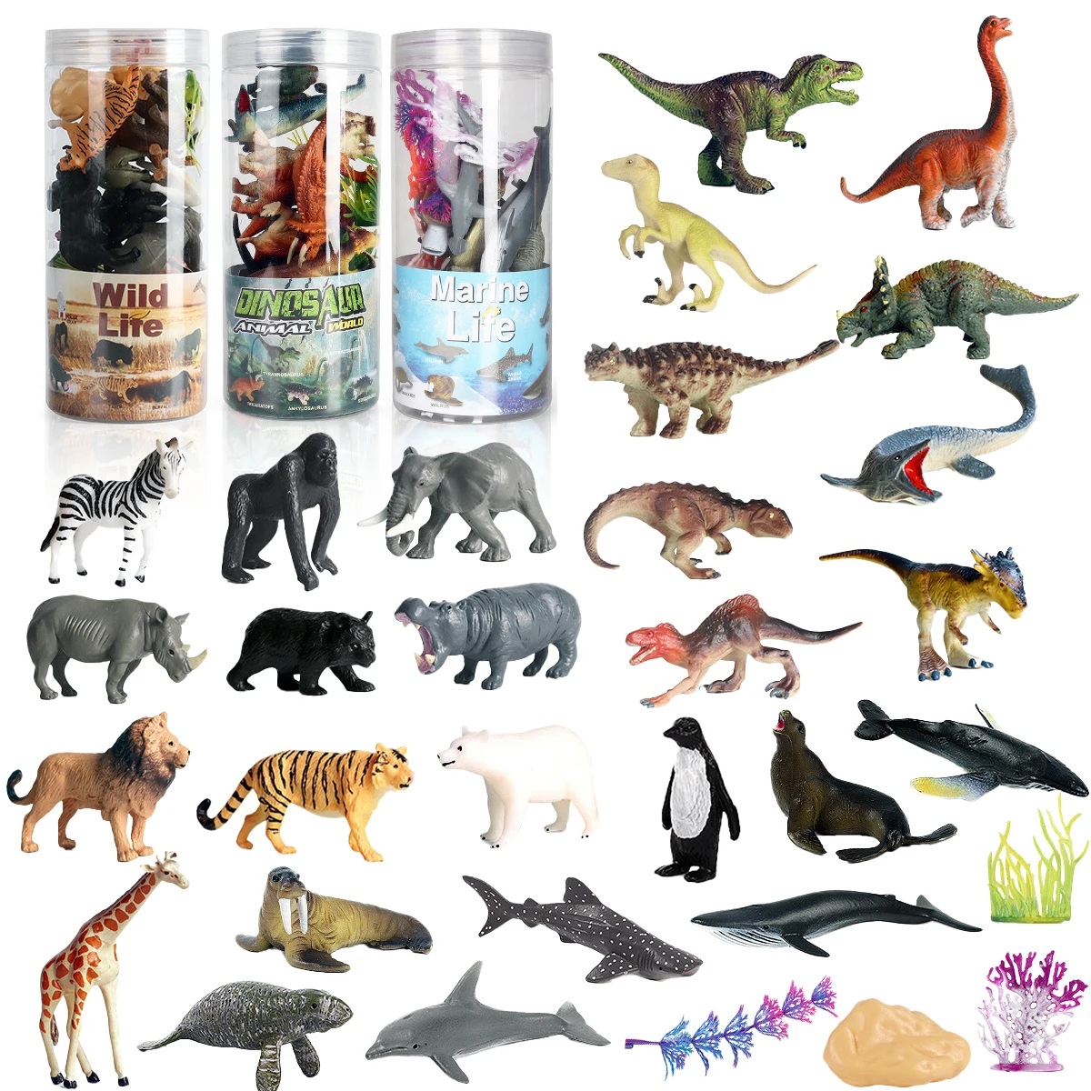 Figurine Miniature RK7S5 Safari animaux en plastique chiffres jouets-53  pièce mini réaliste vinyle sauvage zoo jungle animal jouet e - Cdiscount  Jeux - Jouets