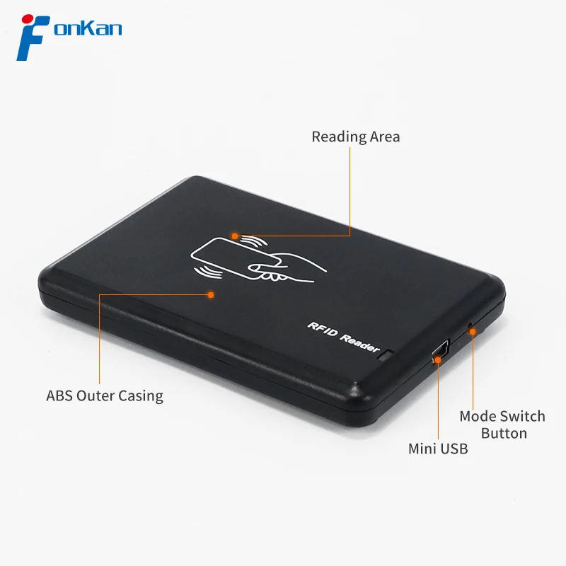 860-960Mhz 데스크탑 UHF RFID 리더/라이터(미니 USB 인터페이스 포함) UHF 리더, 데모 SDK 제공