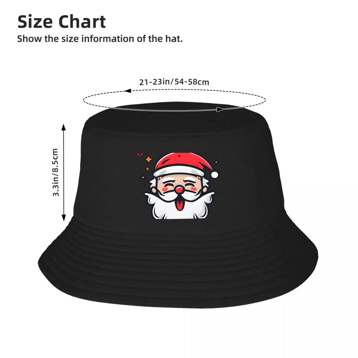 Ho-Ho-휴일 준비: 메리 크리스마스 티 남녀공용 양동이 모자, 크리스마스 모자, 디자이너 모자